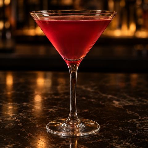 Illustration of a Cran-Apple Martini